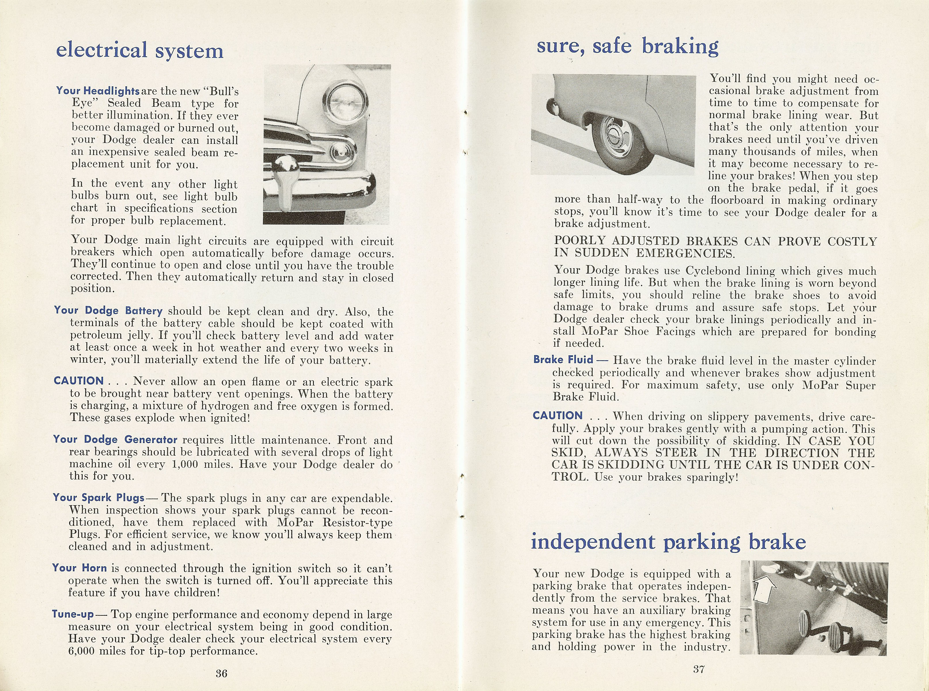 1954 Dodge Car Owners Manual Page 6